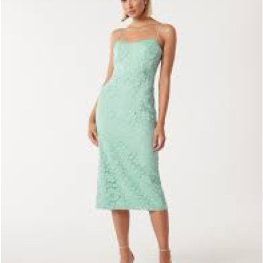 NWT Ever New Gracie Lace Corset Bodycon Midi Dress Size 2